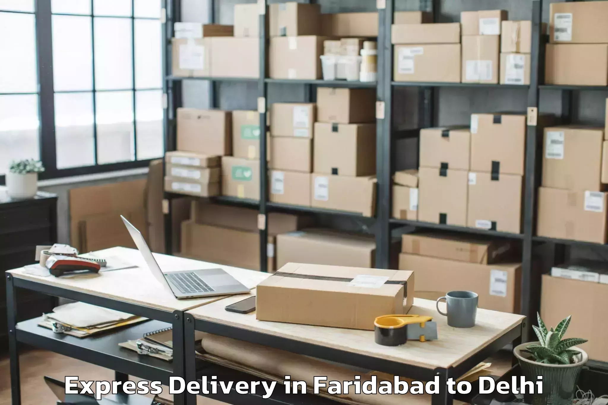 Top Faridabad to East Delhi Express Delivery Available